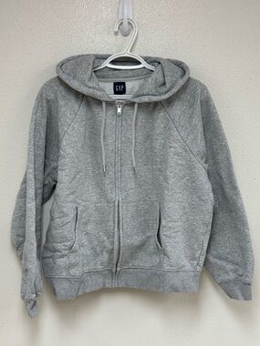 Gap - VintageSoft Wedge Zip Hoodie - Grey - Women’s Petite Large
